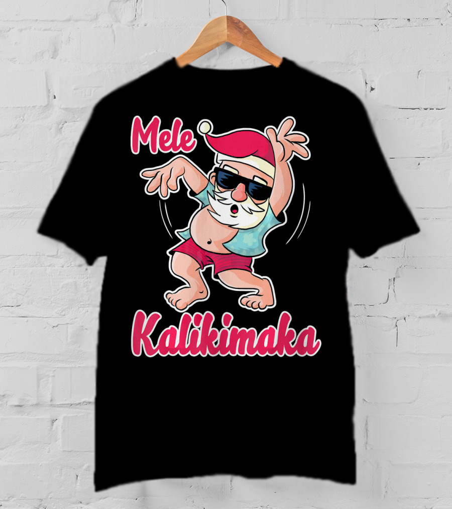 Mele Kalikimaka Dancing Santa Hula Holiday Vibes T-Shirt
