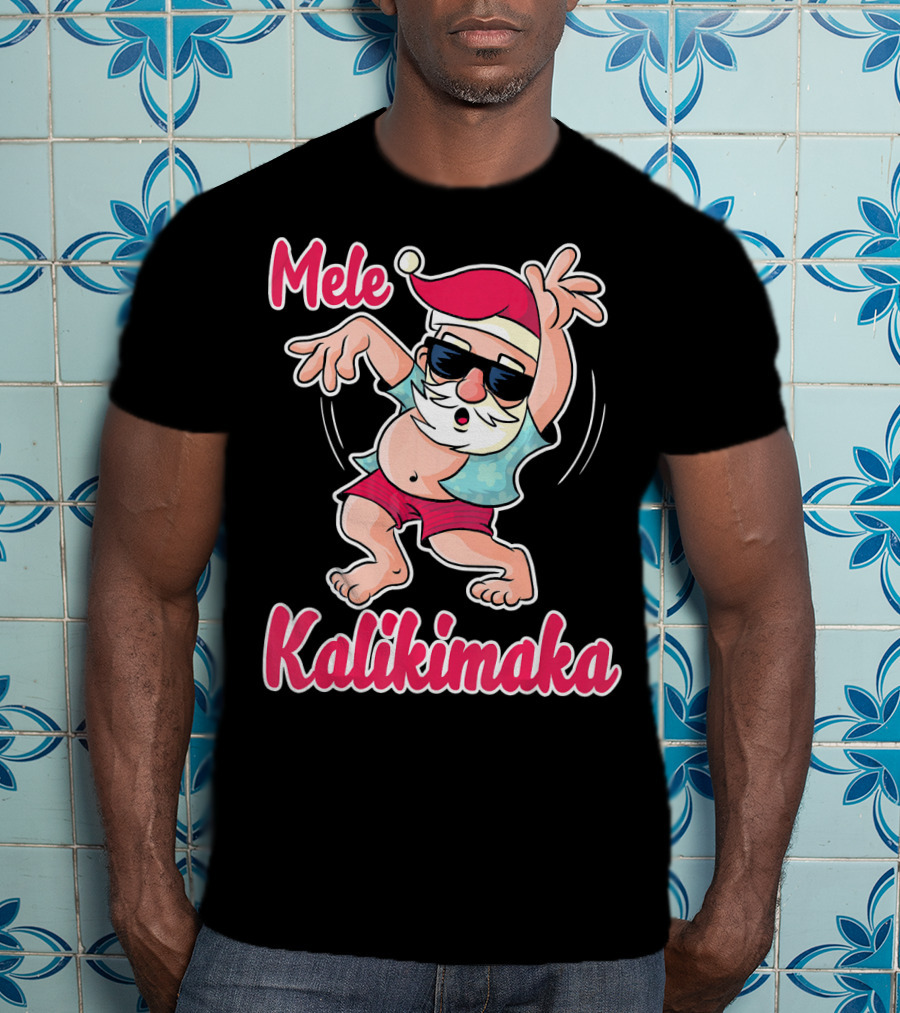 Mele Kalikimaka Dancing Santa Hula Holiday Vibes T-Shirt
