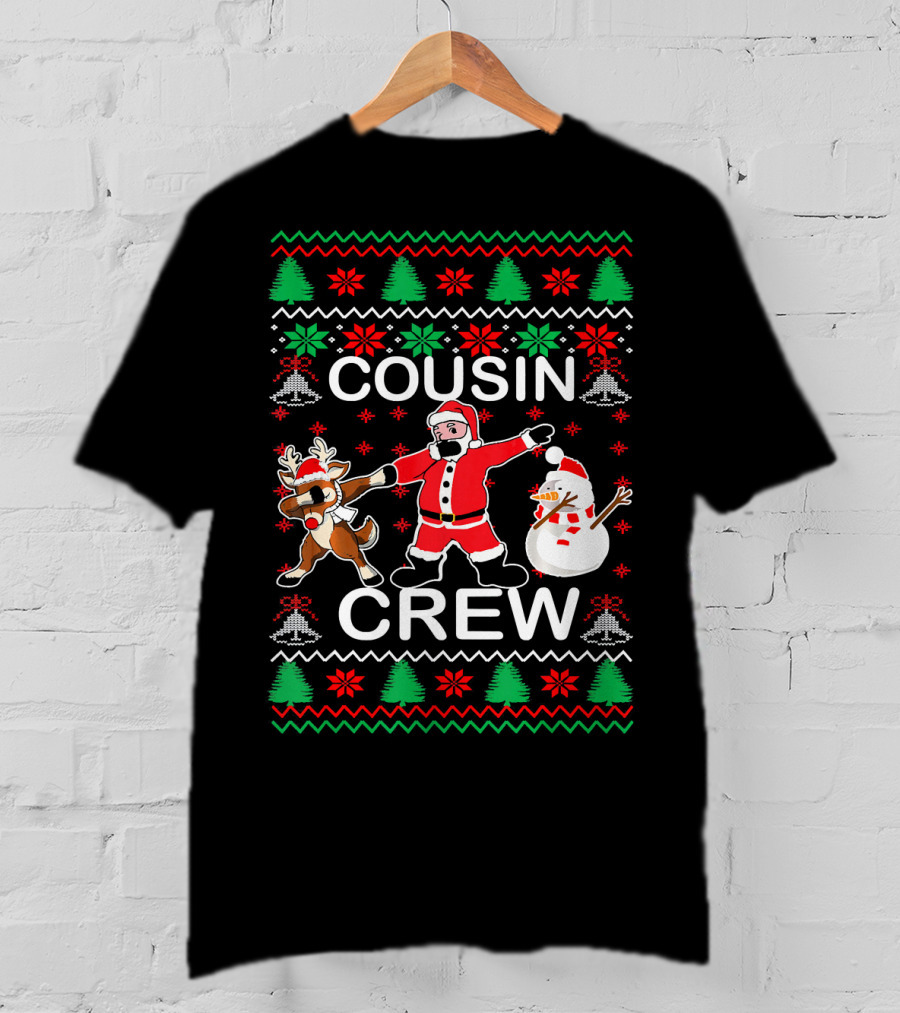 Cousin Crew Christmas Santa Claus Reindeer Snowman Festive T-Shirt