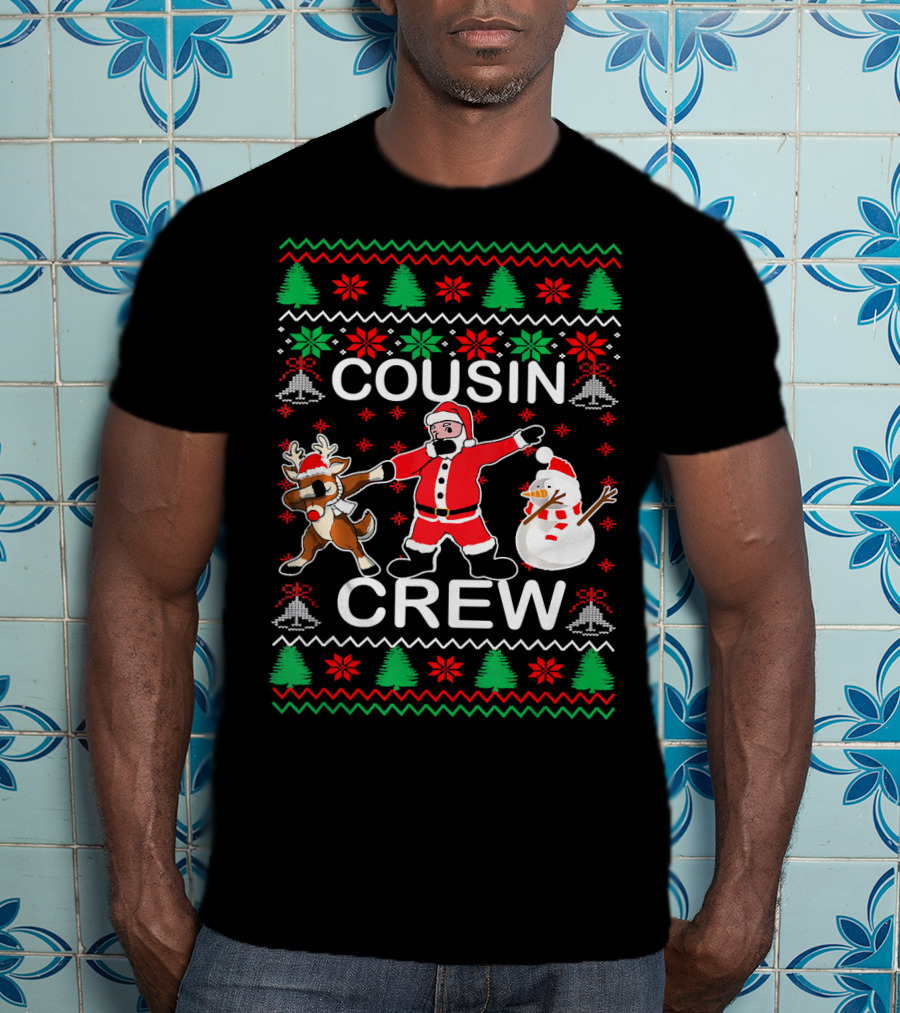 Cousin Crew Christmas Santa Claus Reindeer Snowman Festive T-Shirt