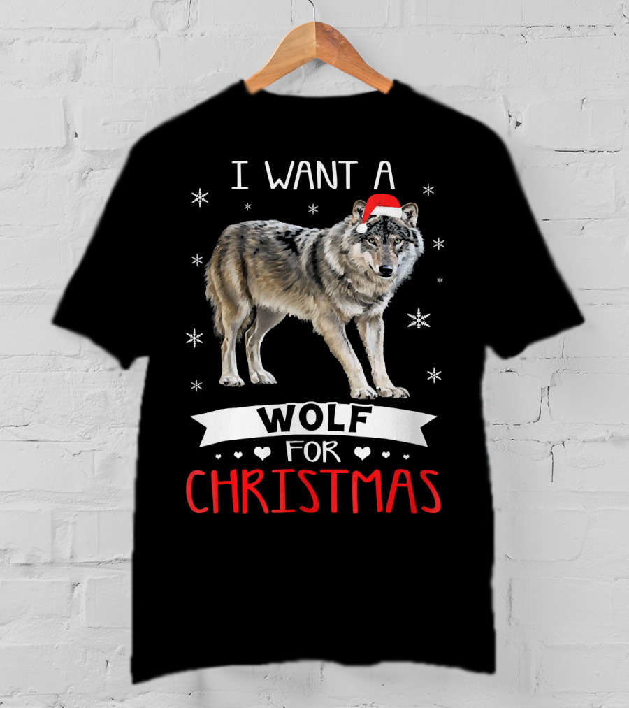 I Want A Wolf For Christmas T-Shirt