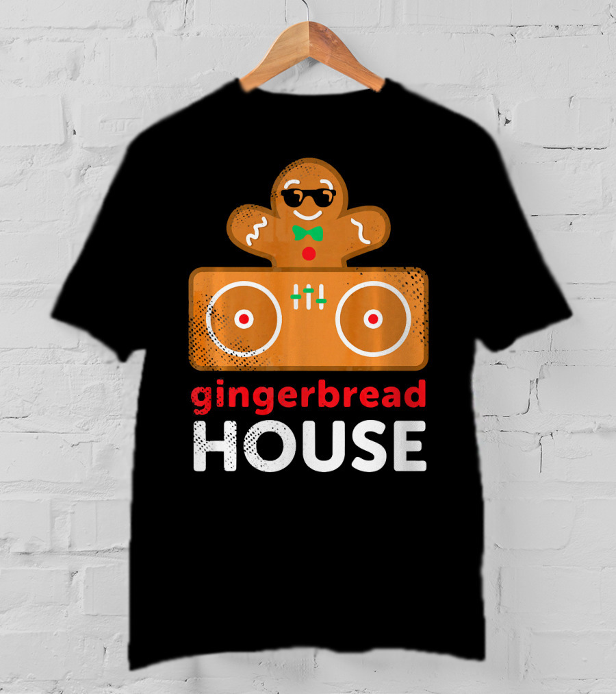 Gingerbread House Christmas DJ Gingerbread T-Shirt
