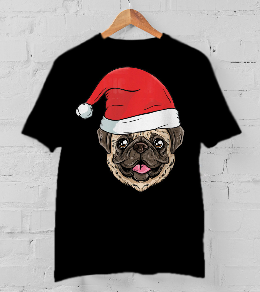 Kids Pug Santa Claus T-Shirt