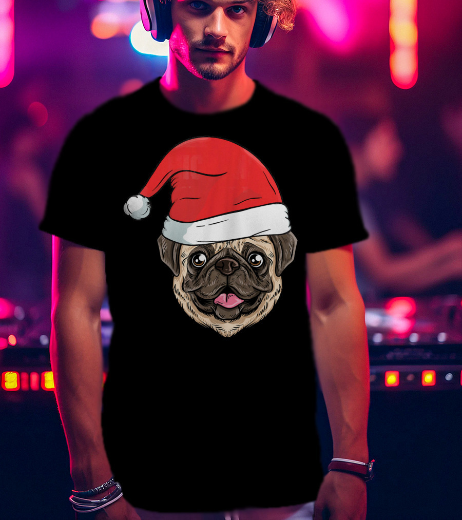 Kids Pug Santa Claus T-Shirt