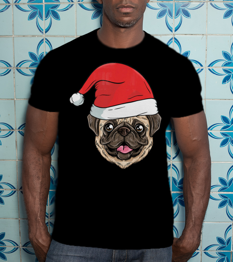 Kids Pug Santa Claus T-Shirt