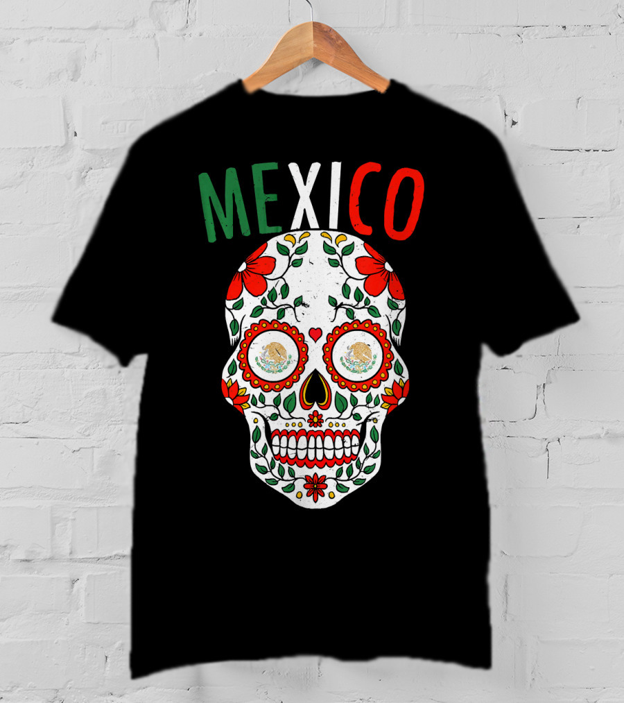 Halloween Mexico Sugar Skull Mexican Mexican Cinco De Mayo T-Shirt