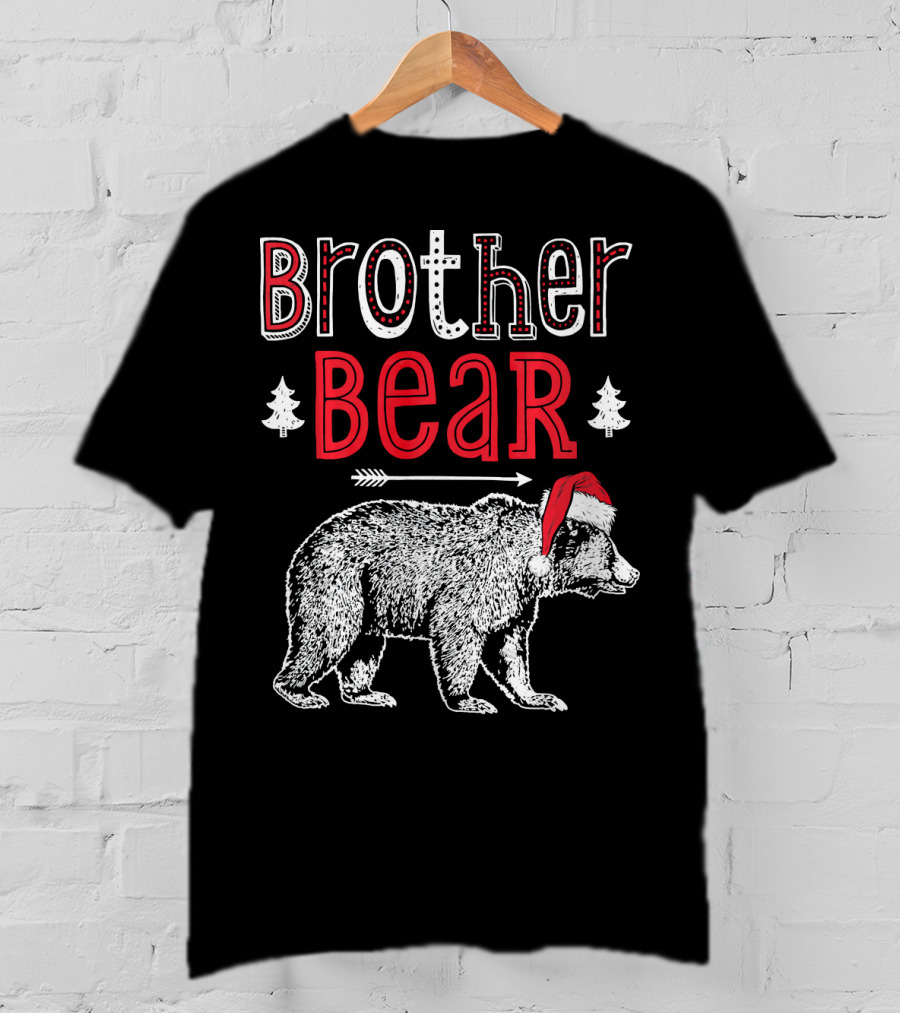 Brother Bear Christmas Santa Hat Arrow Trees T-Shirt