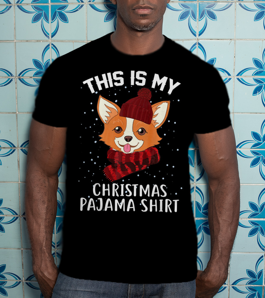 This Is My Christmas Pajama Shirt Corgi T-Shirt
