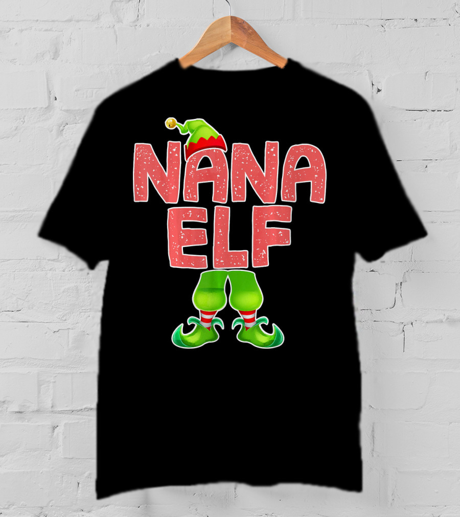 Nana Elf Merry Christmas Humor T-Shirt