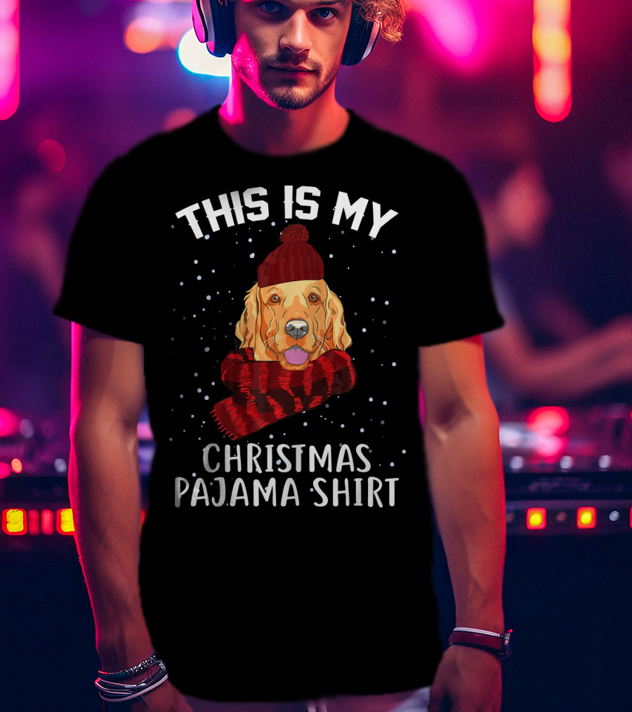 This Is My Christmas Pajama Shirt Golden Retriever T-Shirt