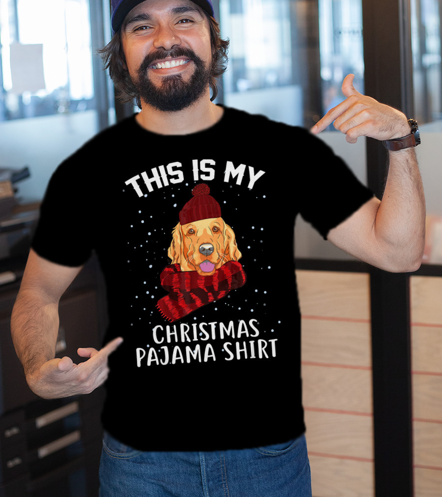 This Is My Christmas Pajama Shirt Golden Retriever T-Shirt