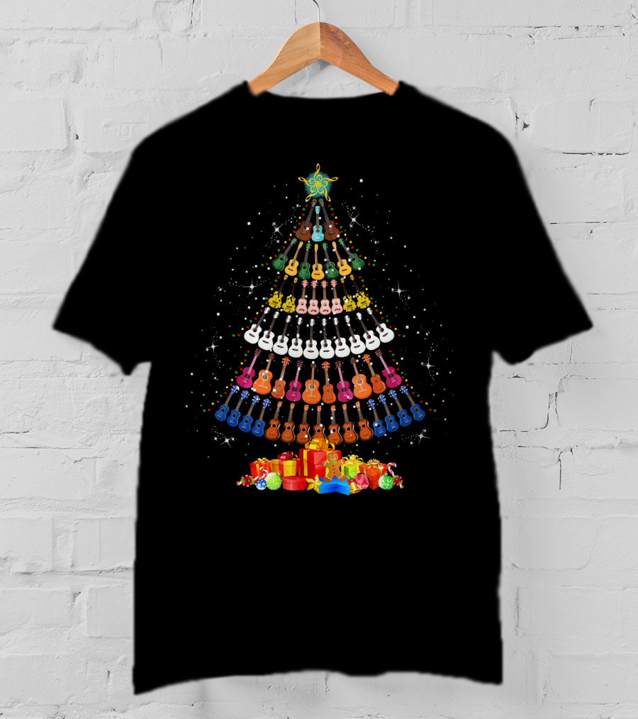 Ukulele Lover Merry Christmas Tree T-Shirt