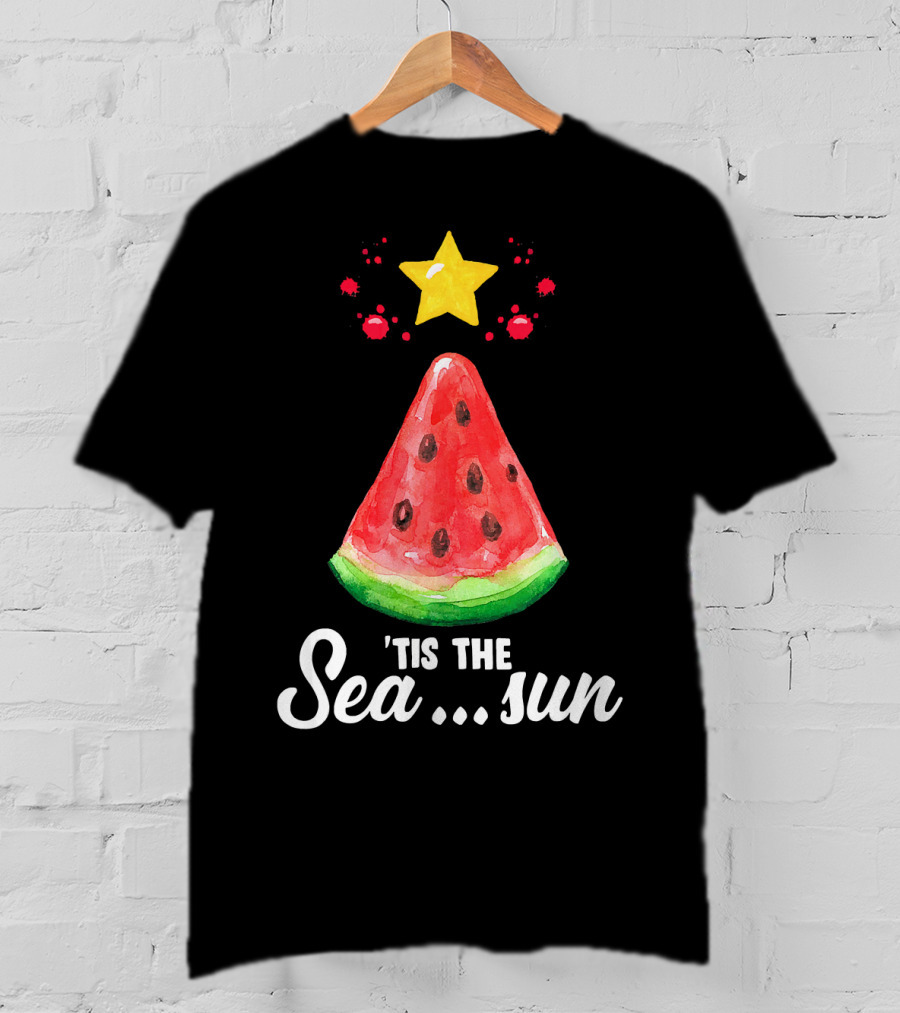 'Tis The Seasun Watermelon Slice With Summer Star T-Shirt