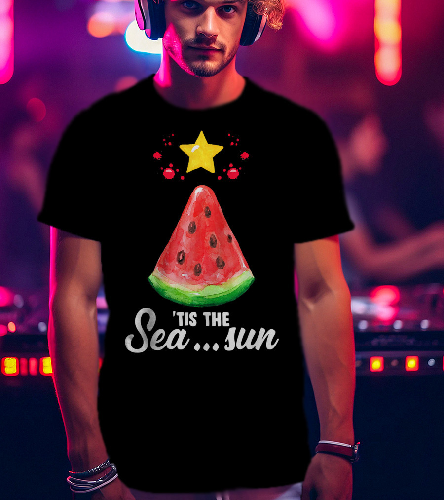 'Tis The Seasun Watermelon Slice With Summer Star T-Shirt