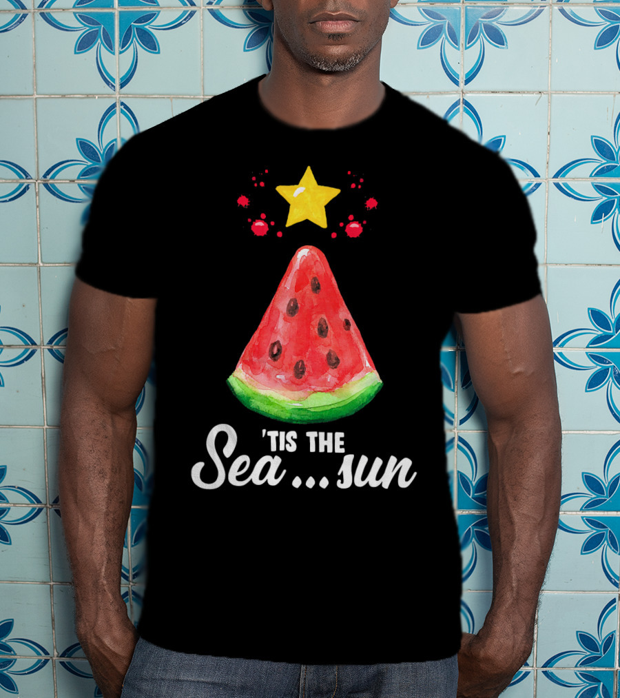 'Tis The Seasun Watermelon Slice With Summer Star T-Shirt