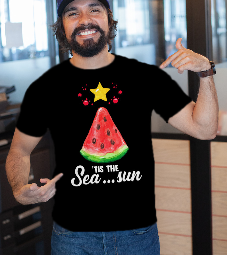 'Tis The Seasun Watermelon Slice With Summer Star T-Shirt