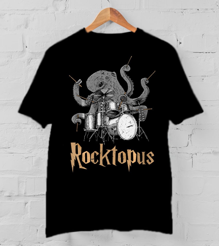Rocktopus Octopus Drumming Birthday T-Shirt
