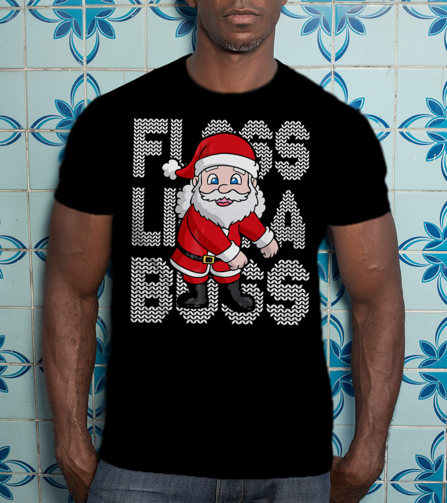 Santa Floss Like A Boss Christmas Kids T-Shirt