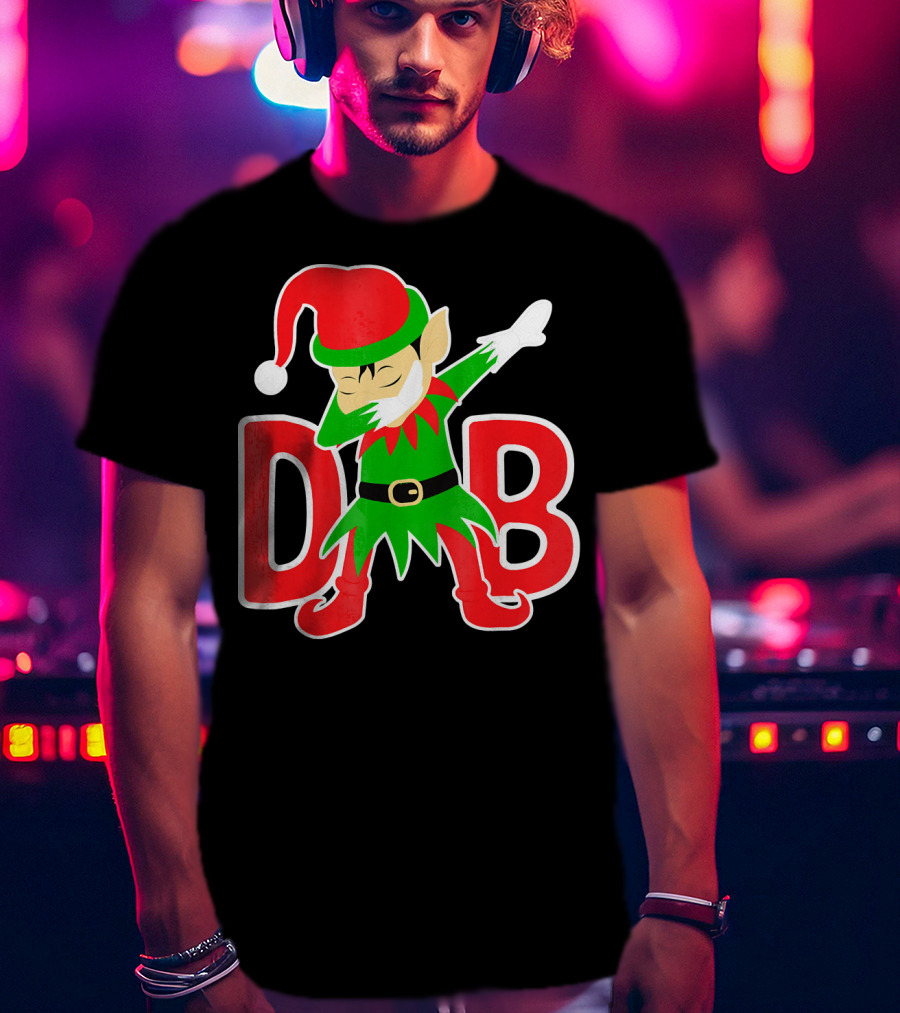 Dabbing Christmas Elf Cute Christmas Holidays T-Shirt