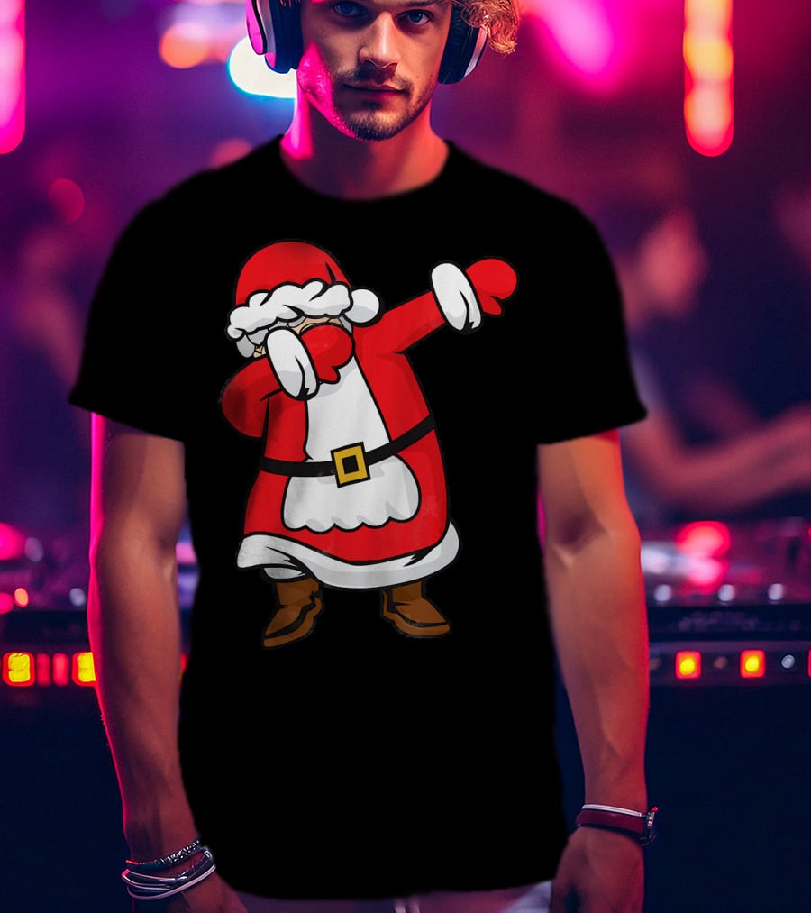 Mrs. Santa Claus Dabbing Christmas Fun T-Shirt