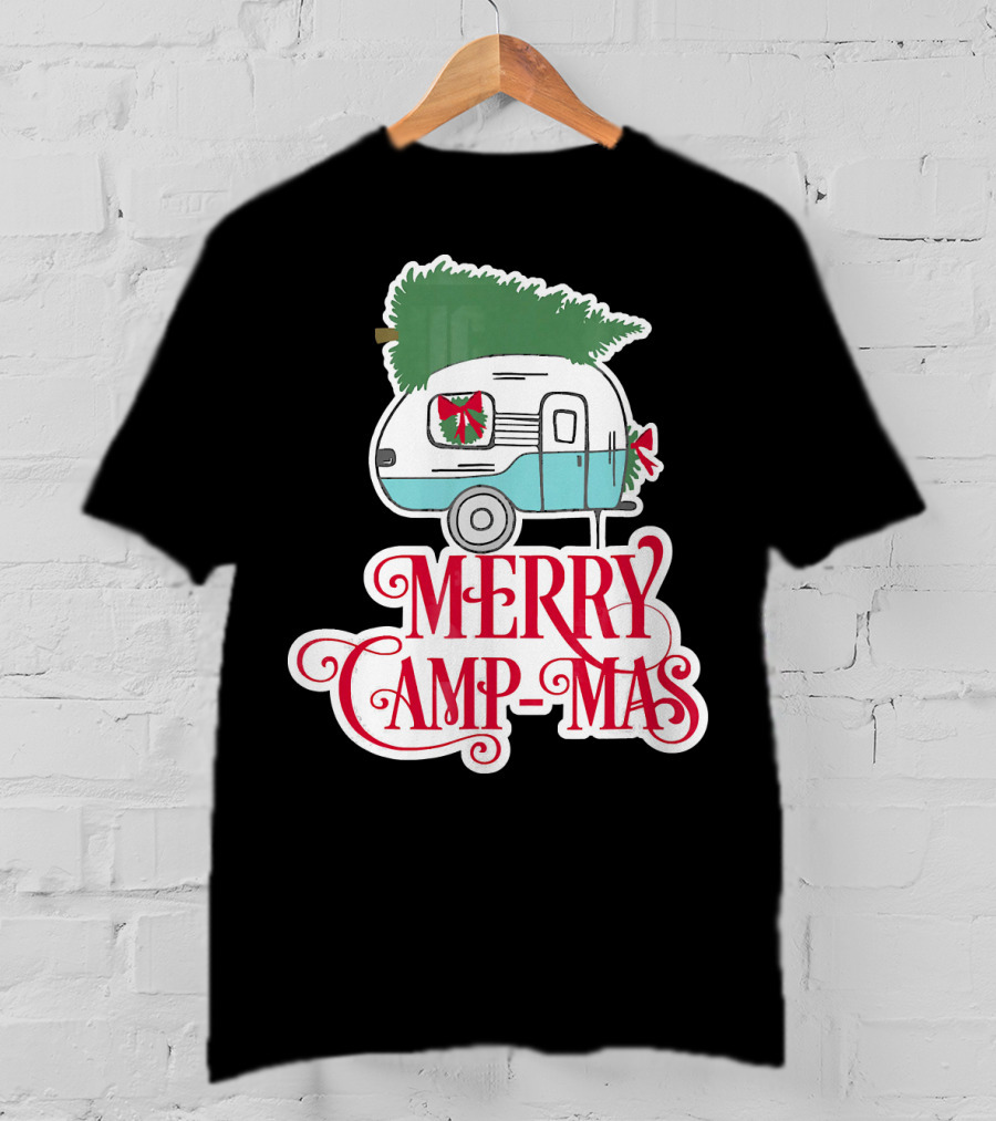 Merry Camp-Mas Christmas Vintage Camper T-Shirt