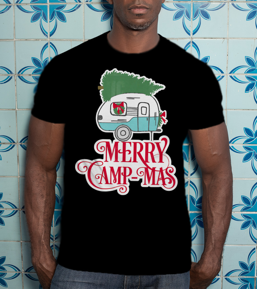 Merry Camp-Mas Christmas Vintage Camper T-Shirt
