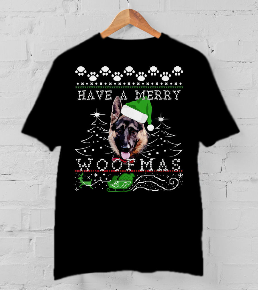Have A Merry Woofmas German Shepherd Christmas T-Shirt