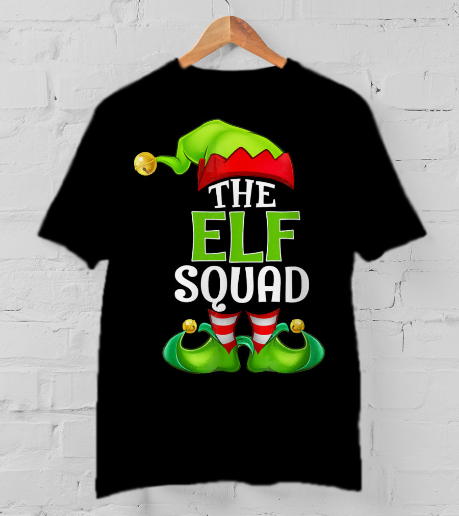 THE ELF SQUAD Green Hat Striped Stockings T-Shirt
