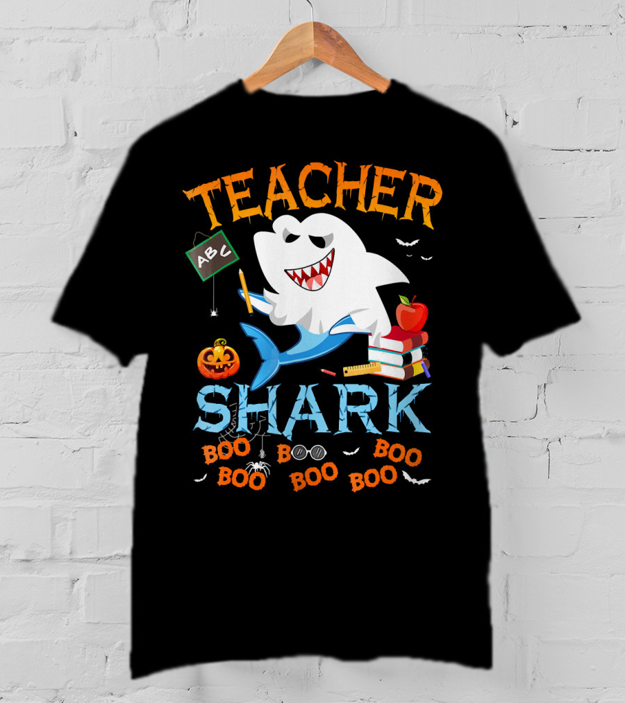 Teacher Shark Halloween Boo Classroom T-Shirt