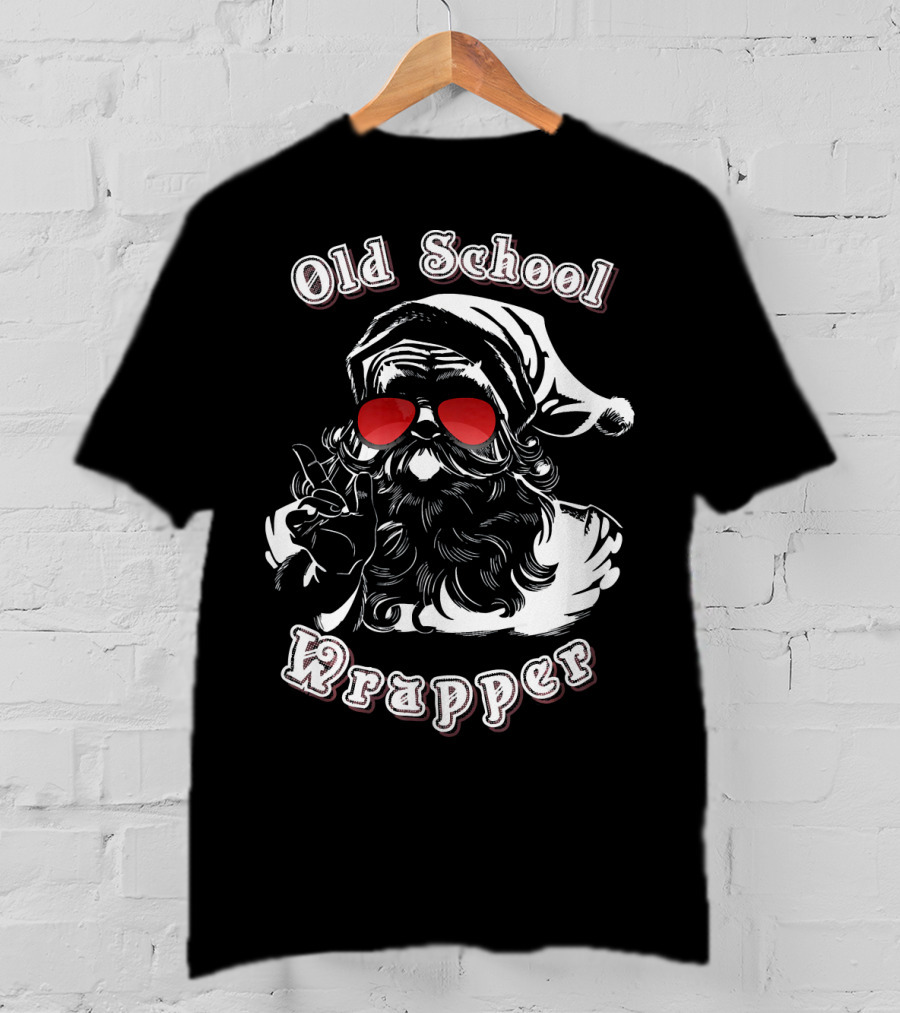 Old School Wrapper Santa With Sunglasses T-Shirt
