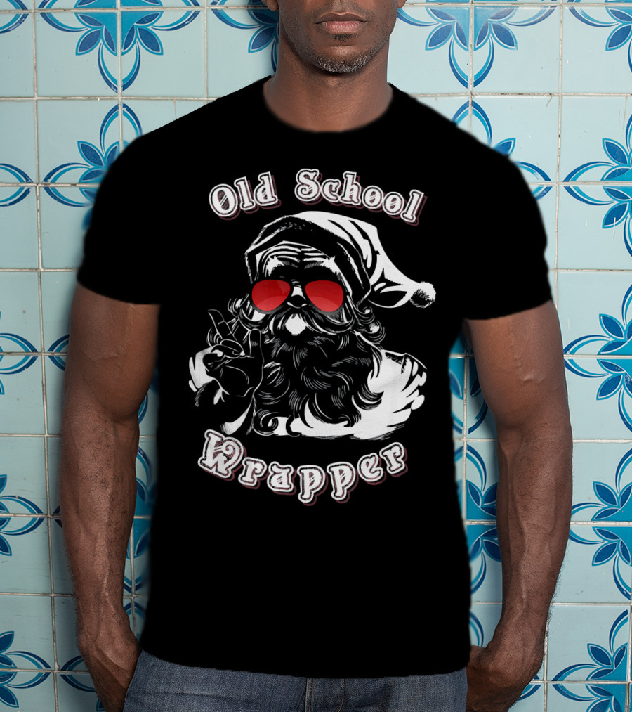Old School Wrapper Santa With Sunglasses T-Shirt