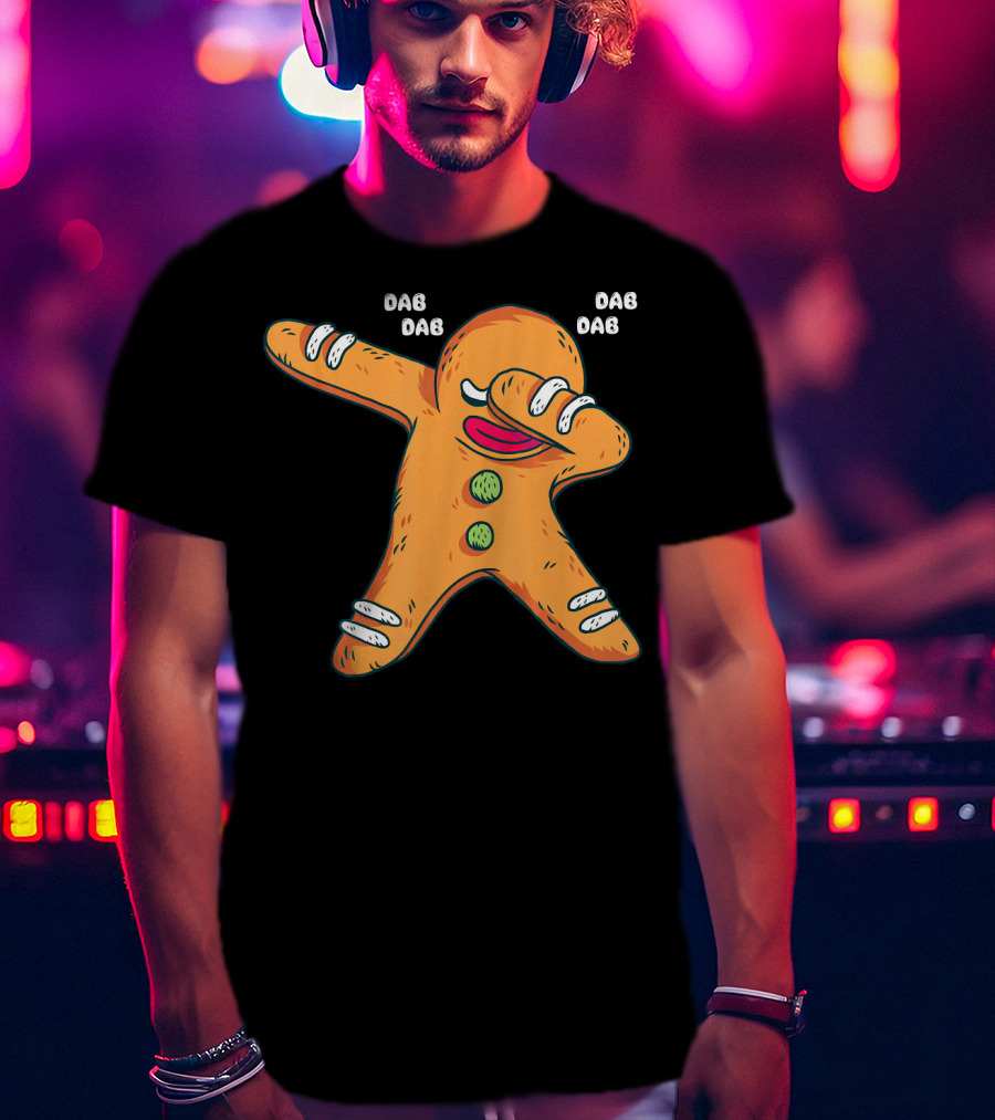 Dab Dab Gingerbread Cookie Christmas Dance T-Shirt