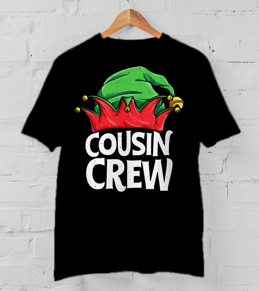 Cousin Crew Elf Christmas Jester Hat T-Shirt