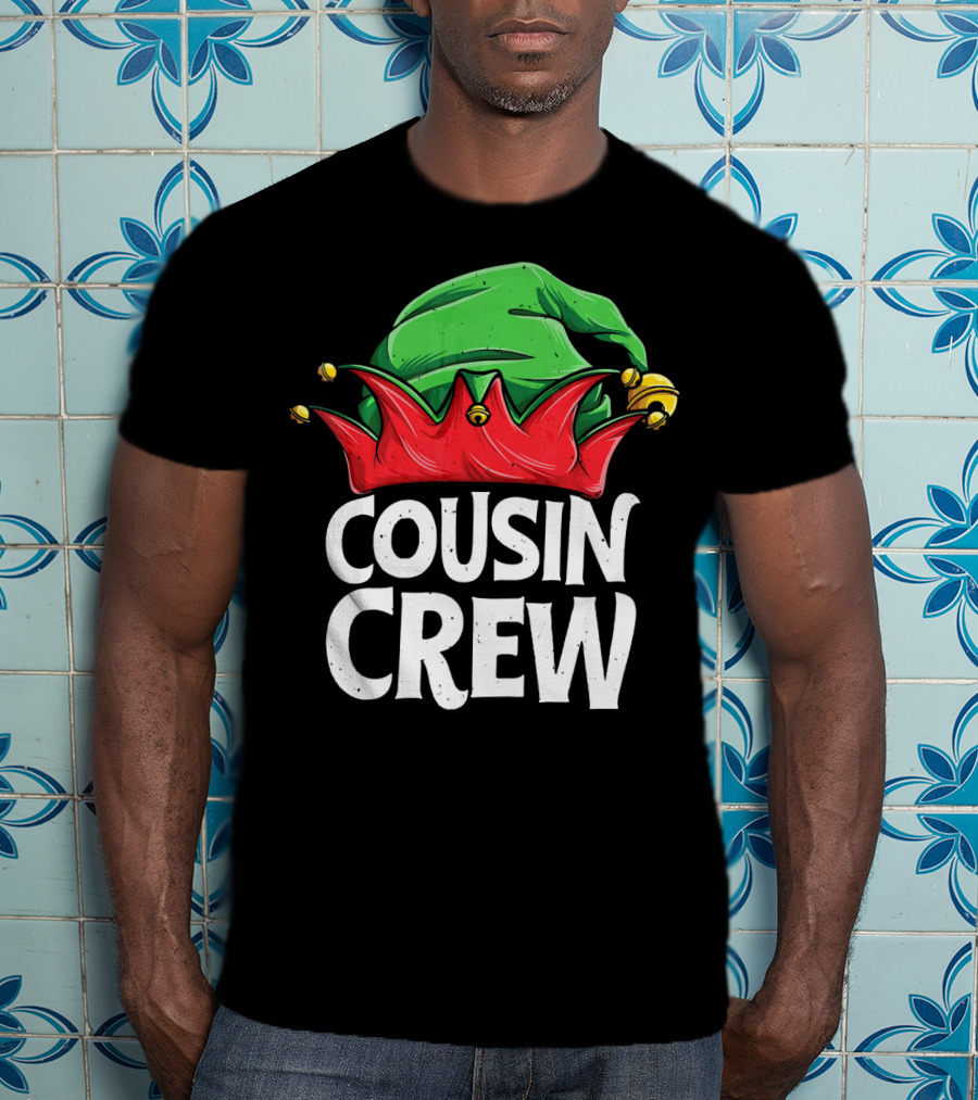 Cousin Crew Elf Christmas Jester Hat T-Shirt