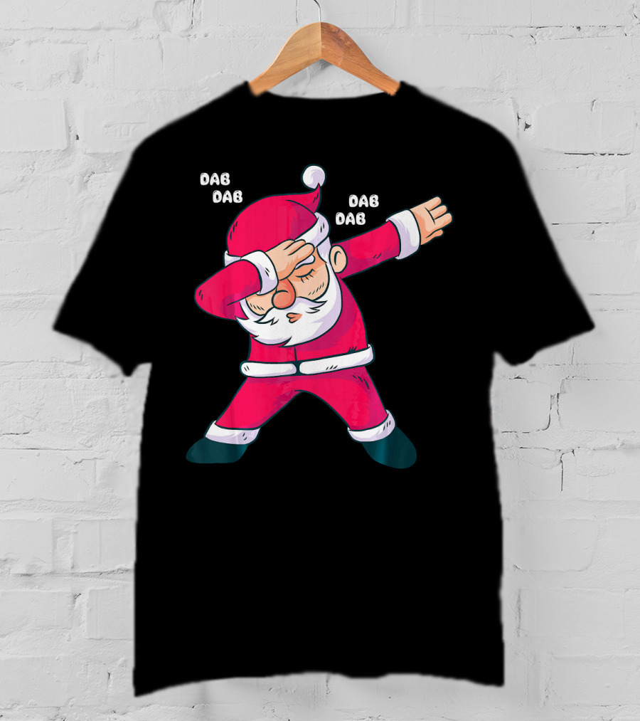 Dab Dab Dab Christmas Dabbing Santa Fun T-Shirt