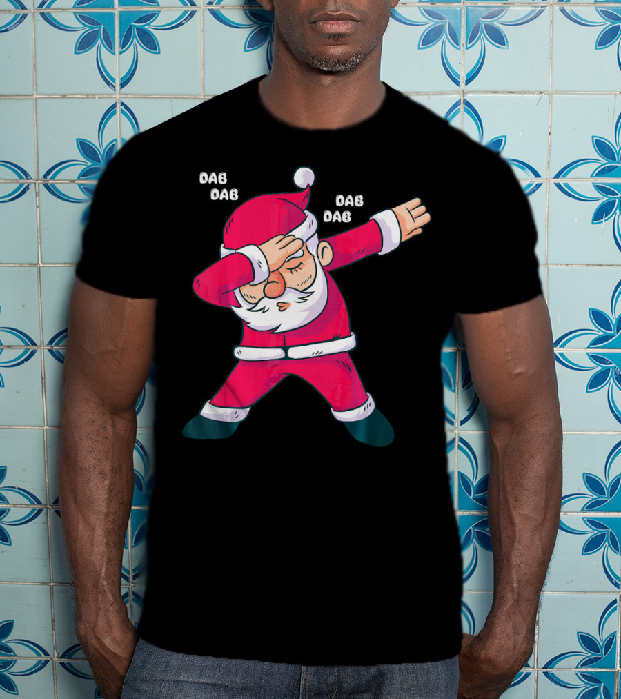 Dab Dab Dab Christmas Dabbing Santa Fun T-Shirt