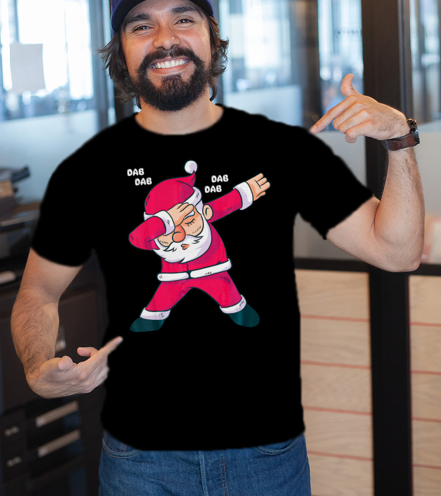 Dab Dab Dab Christmas Dabbing Santa Fun T-Shirt
