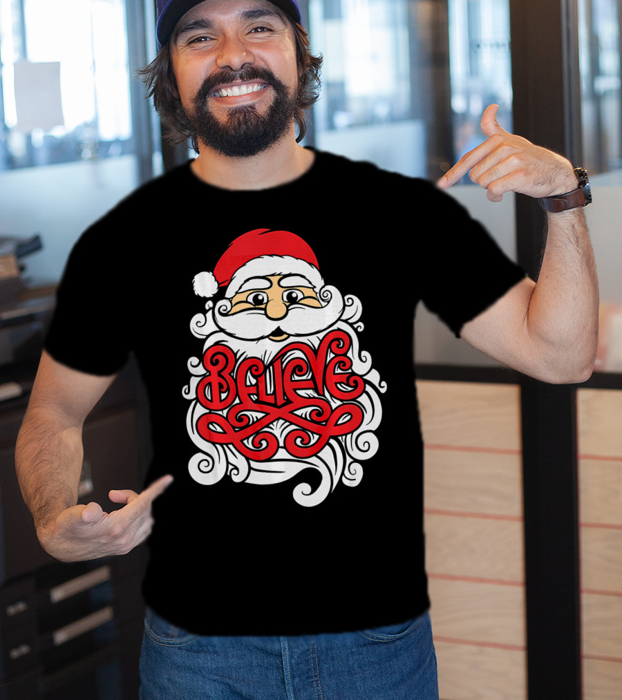 Believe Santa Christmas X Mas T-Shirt