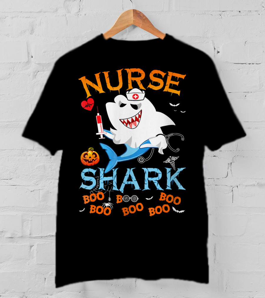 Nurse Shark Halloween Boo Scary Nurse Shark T-Shirt