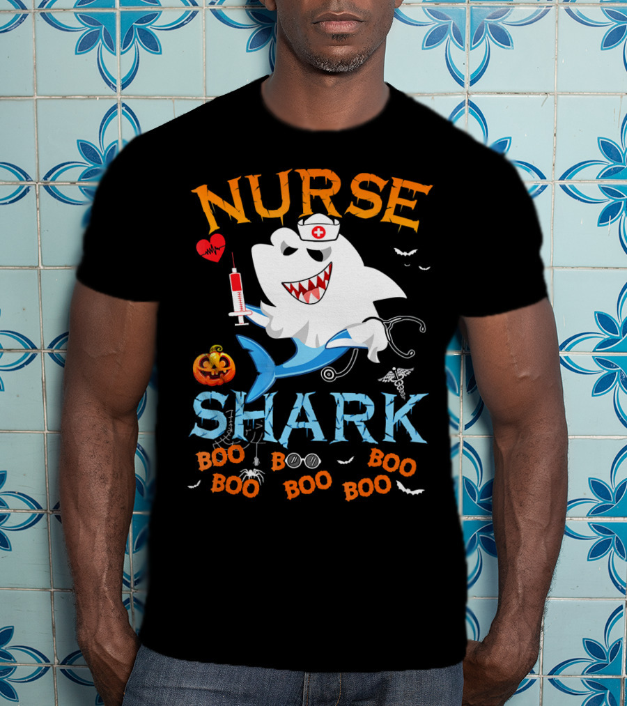 Nurse Shark Halloween Boo Scary Nurse Shark T-Shirt