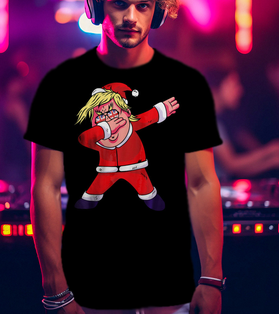 Dabbing Santa Claus With Sunglasses And Santa Hat T-Shirt