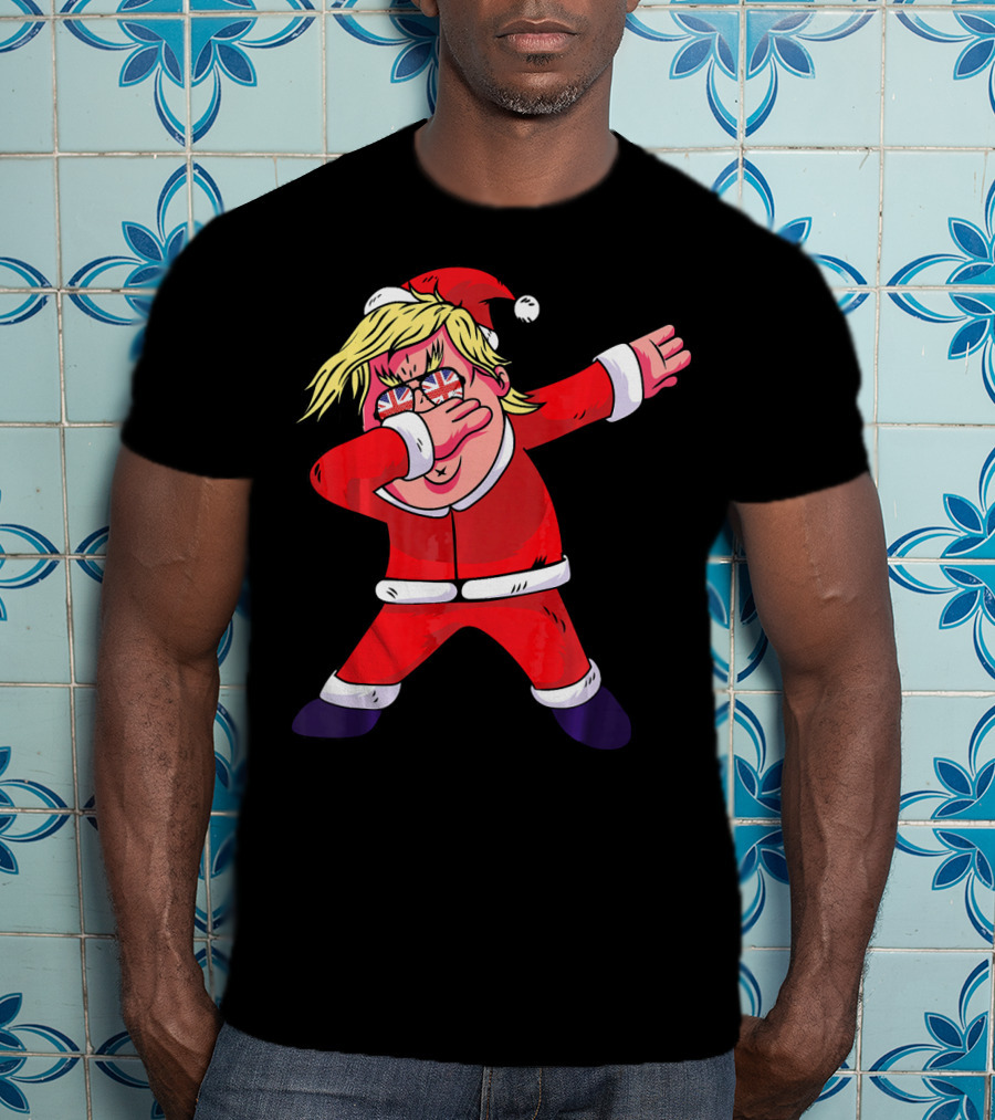 Dabbing Santa Claus With Sunglasses And Santa Hat T-Shirt