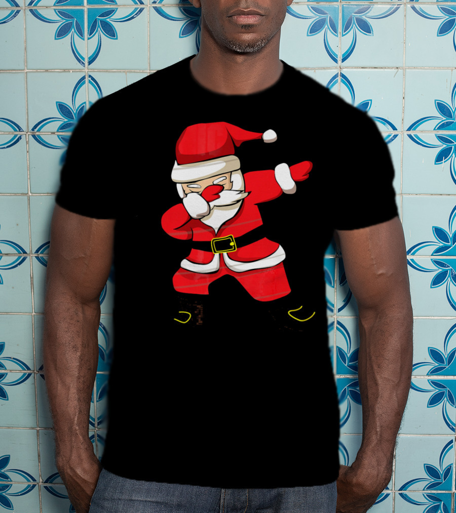 Dabbing Santa Christmas Santa College Dab Move Iconic Festive T-Shirt
