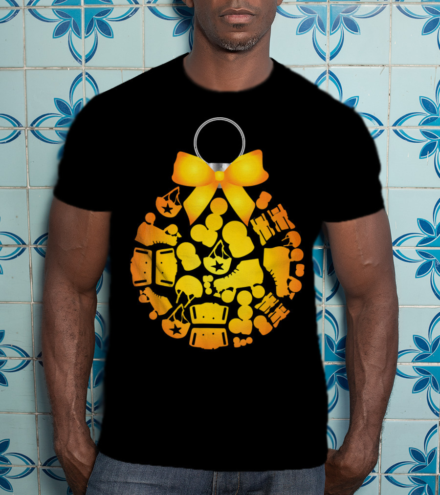 Roller Derby Christmas Tree Ornaments Skates And Helmets T-Shirt