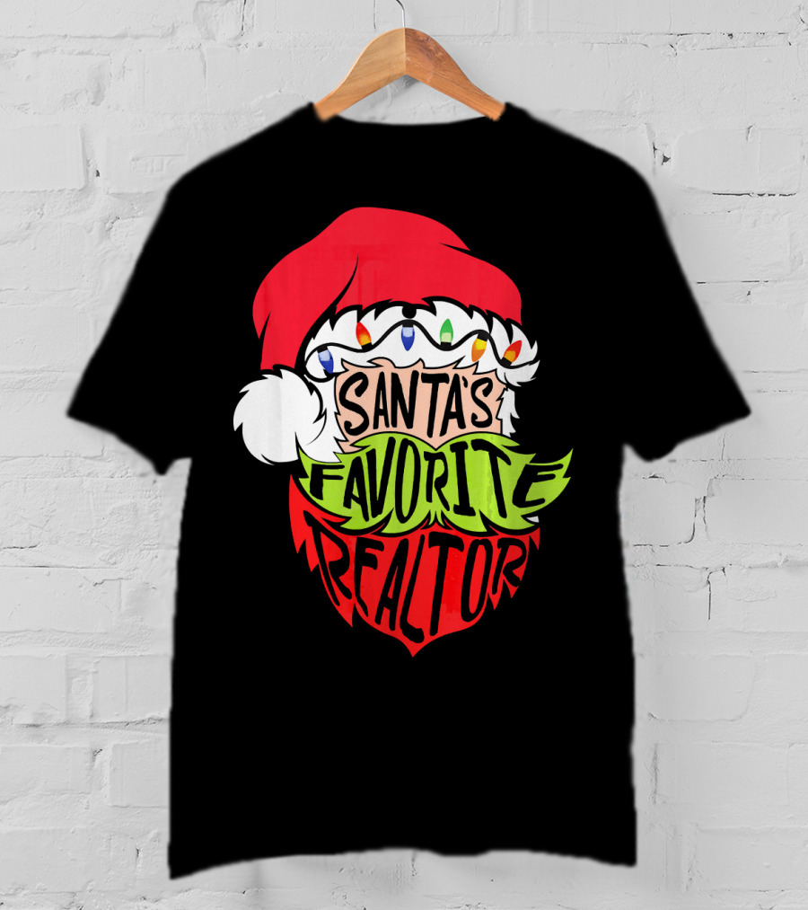 Santa's Favorite Realtor Christmas Santa T-Shirt