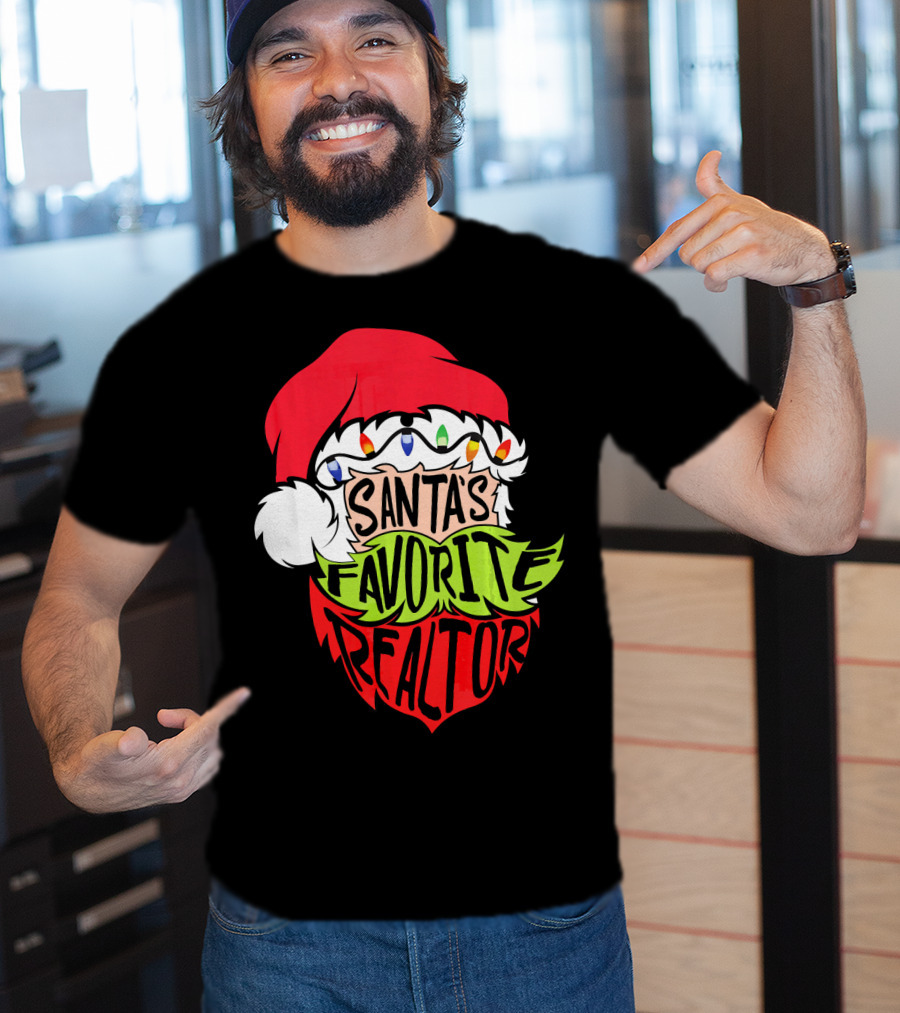 Santa's Favorite Realtor Christmas Santa T-Shirt