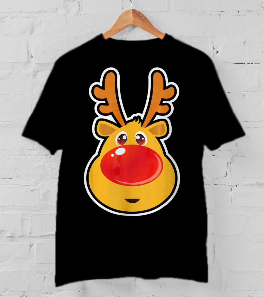 RUDOLPH Red Nose Reindeer Santa Iconic Character T-Shirt