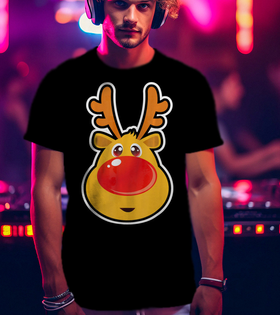 RUDOLPH Red Nose Reindeer Santa Iconic Character T-Shirt