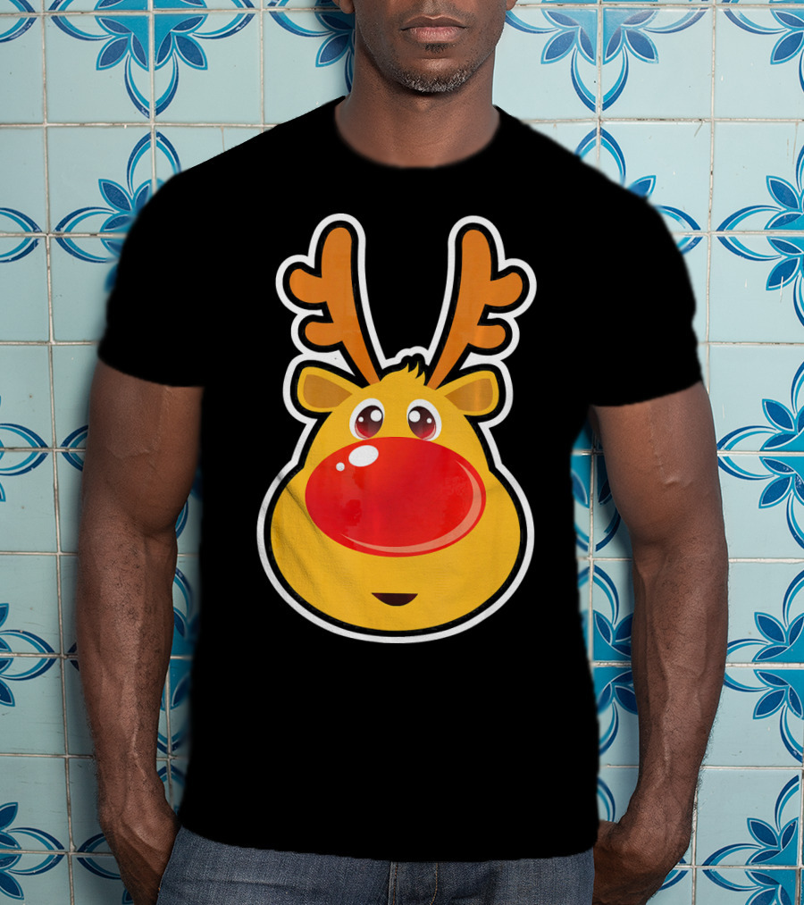 RUDOLPH Red Nose Reindeer Santa Iconic Character T-Shirt
