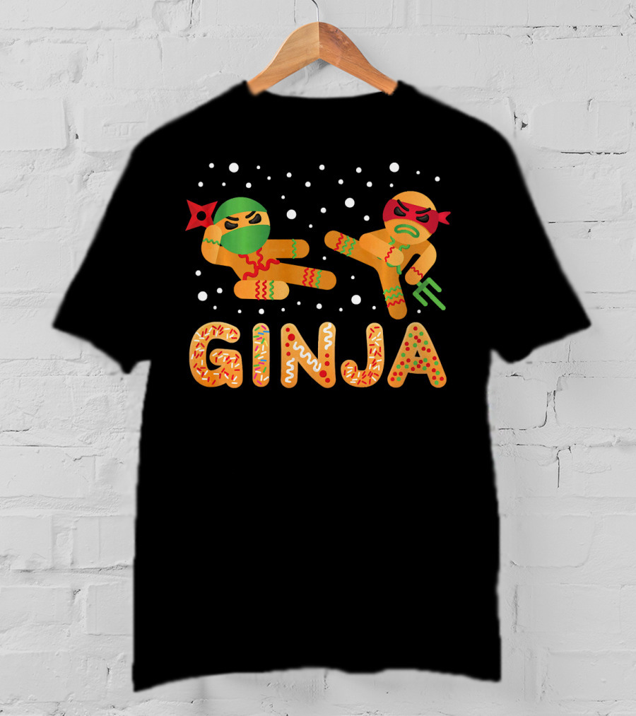 Ginja Gingerbread Man Ninja Cookie Fighters T-Shirt